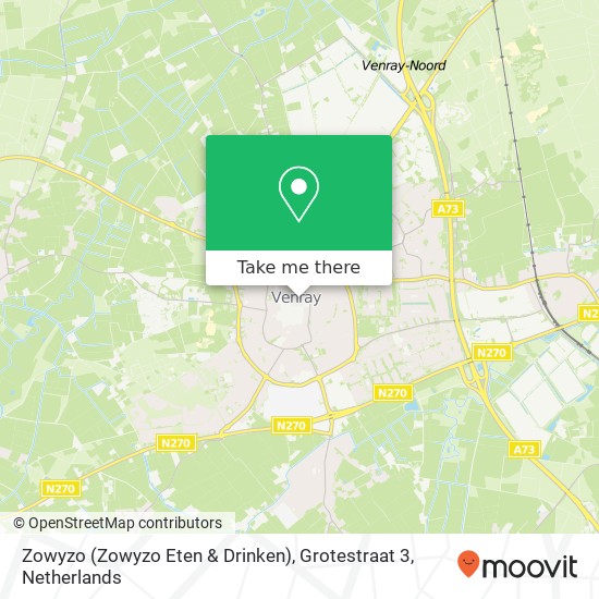 Zowyzo (Zowyzo Eten & Drinken), Grotestraat 3 map