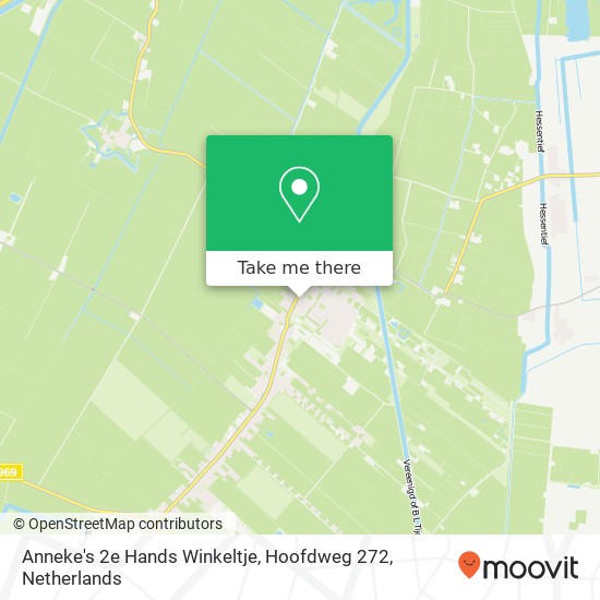 Anneke's 2e Hands Winkeltje, Hoofdweg 272 map