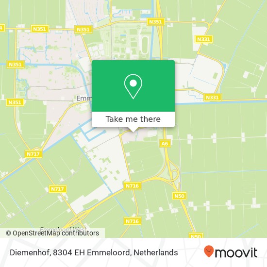 Diemenhof, 8304 EH Emmeloord map