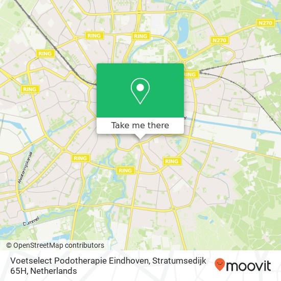 Voetselect Podotherapie Eindhoven, Stratumsedijk 65H map