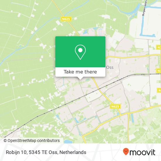 Robijn 10, 5345 TE Oss map