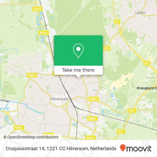 Cruquiusstraat 14, 1221 CC Hilversum Karte