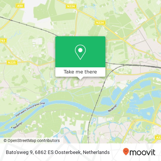 Bato'sweg 9, 6862 ES Oosterbeek Karte