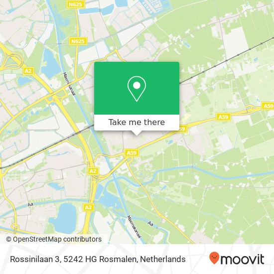 Rossinilaan 3, 5242 HG Rosmalen map