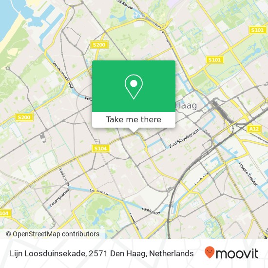 Lijn Loosduinsekade, 2571 Den Haag map