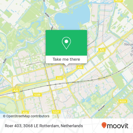 Roer 403, 3068 LE Rotterdam Karte