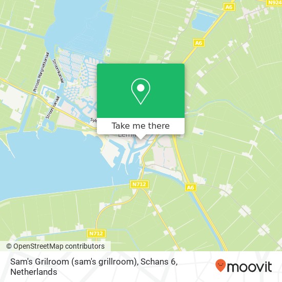 Sam's Grilroom (sam's grillroom), Schans 6 Karte