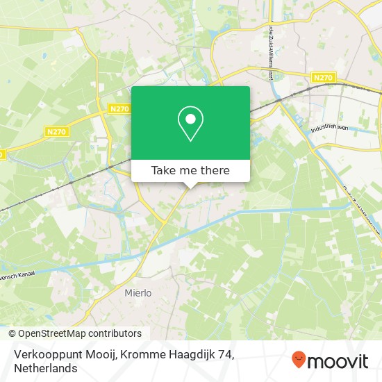Verkooppunt Mooij, Kromme Haagdijk 74 map