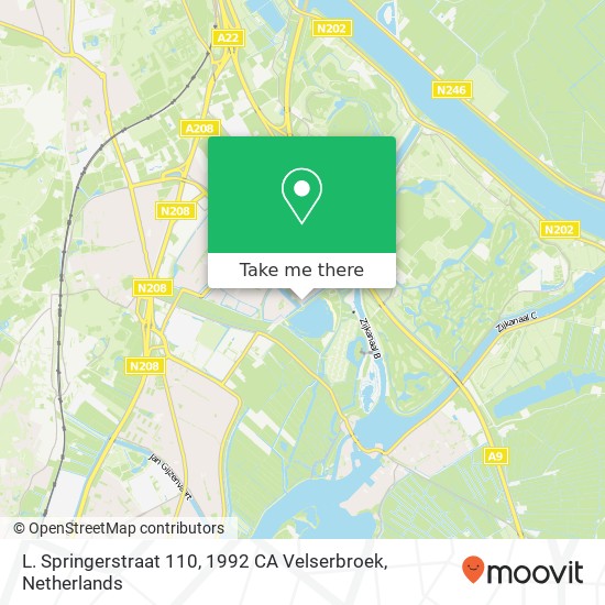 L. Springerstraat 110, 1992 CA Velserbroek map