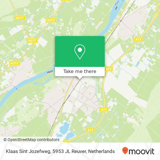 Klaas Sint Jozefweg, 5953 JL Reuver Karte