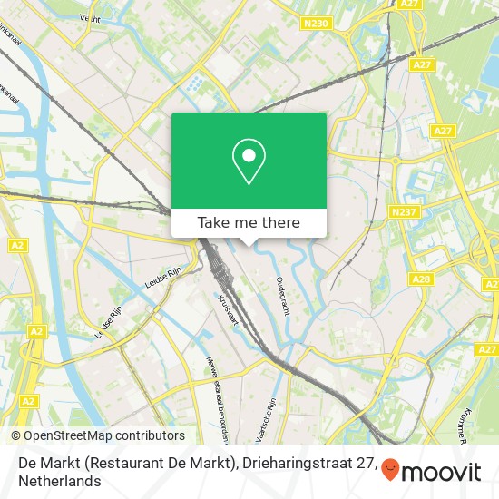De Markt (Restaurant De Markt), Drieharingstraat 27 map