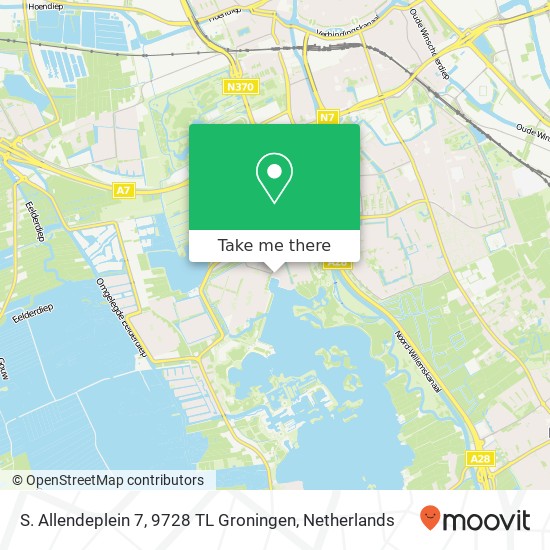 S. Allendeplein 7, 9728 TL Groningen map