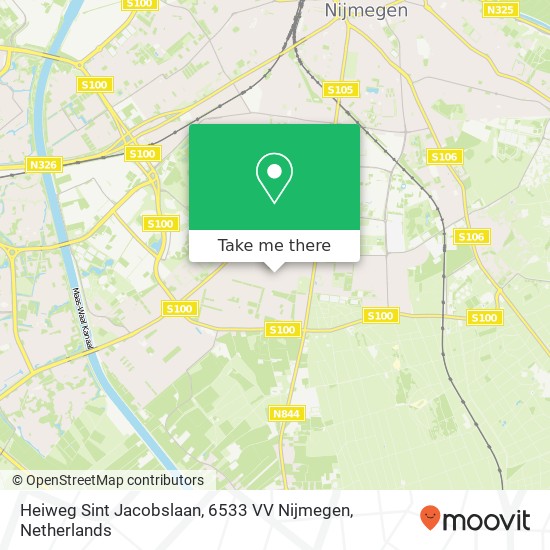 Heiweg Sint Jacobslaan, 6533 VV Nijmegen map