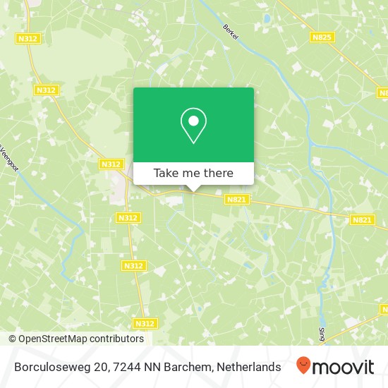 Borculoseweg 20, 7244 NN Barchem Karte