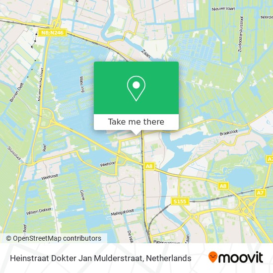 Heinstraat Dokter Jan Mulderstraat map