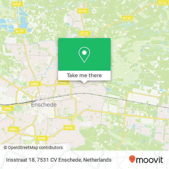 Irisstraat 18, 7531 CV Enschede Karte