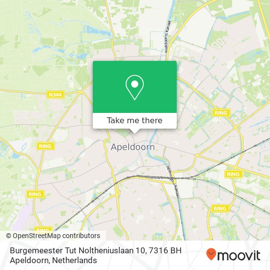 Burgemeester Tut Noltheniuslaan 10, 7316 BH Apeldoorn map