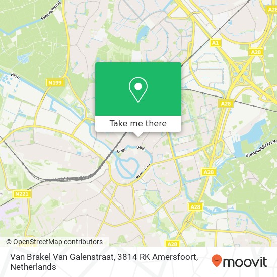 Van Brakel Van Galenstraat, 3814 RK Amersfoort map