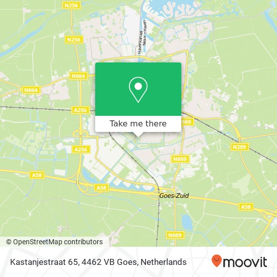 Kastanjestraat 65, 4462 VB Goes map