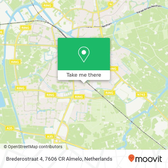 Brederostraat 4, 7606 CR Almelo map