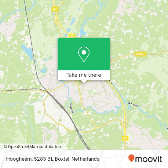 Hoogheem, 5283 BL Boxtel map