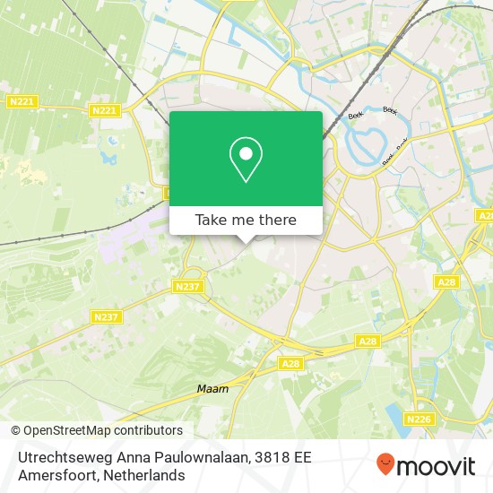 Utrechtseweg Anna Paulownalaan, 3818 EE Amersfoort map