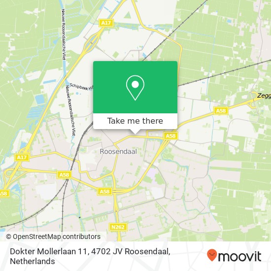 Dokter Mollerlaan 11, 4702 JV Roosendaal map