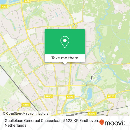 Gaullelaan Generaal Chasselaan, 5623 KR Eindhoven map