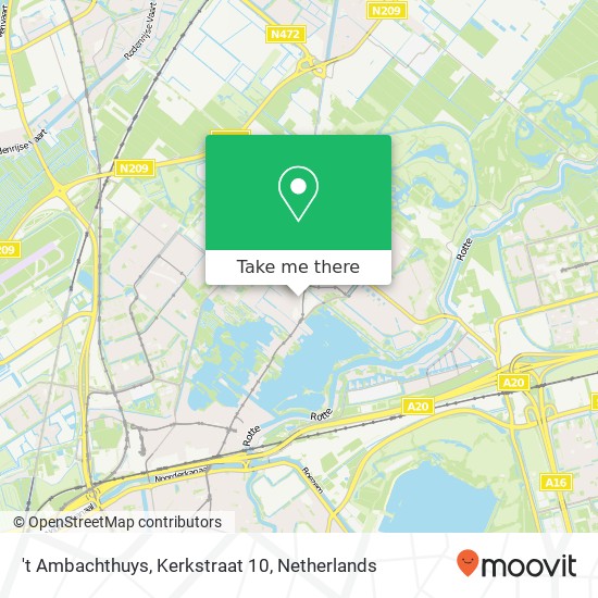't Ambachthuys, Kerkstraat 10 map
