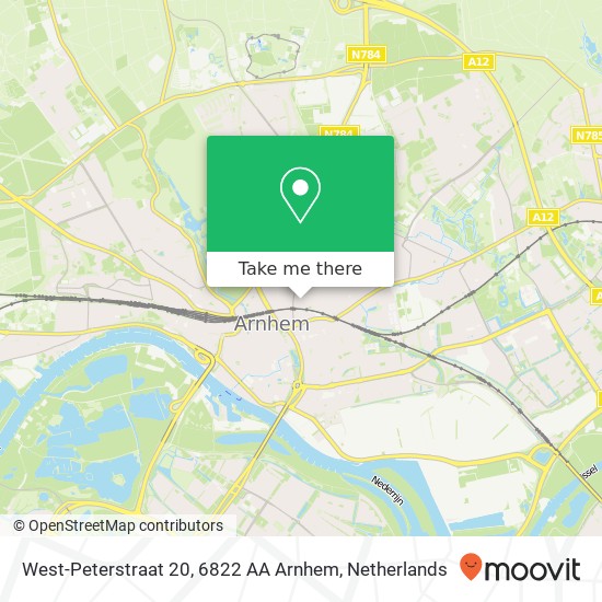 West-Peterstraat 20, 6822 AA Arnhem Karte