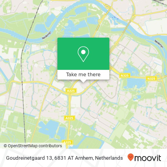 Goudreinetgaard 13, 6831 AT Arnhem map