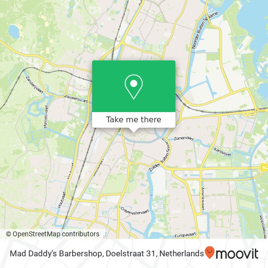 Mad Daddy's Barbershop, Doelstraat 31 map