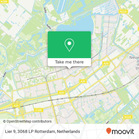 Lier 9, 3068 LP Rotterdam Karte