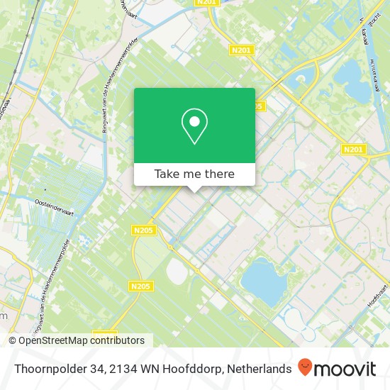 Thoornpolder 34, 2134 WN Hoofddorp Karte