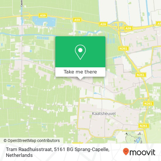 Tram Raadhuisstraat, 5161 BG Sprang-Capelle map