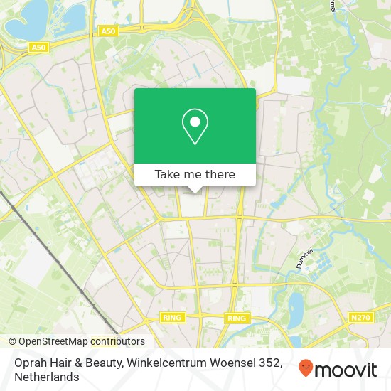 Oprah Hair & Beauty, Winkelcentrum Woensel 352 map