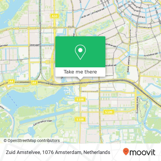 Zuid Amstelvee, 1076 Amsterdam map