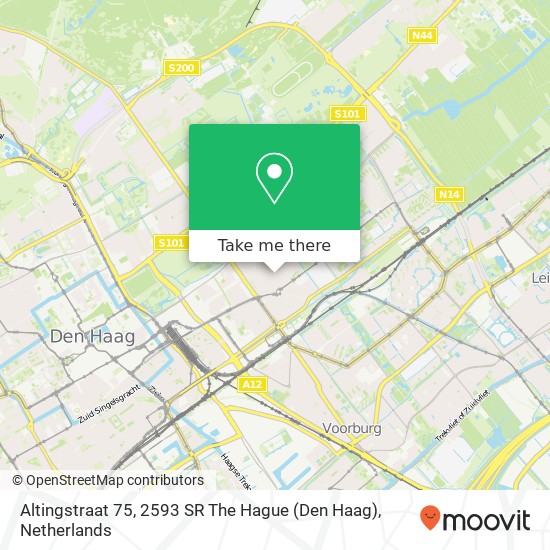 Altingstraat 75, 2593 SR The Hague (Den Haag) Karte