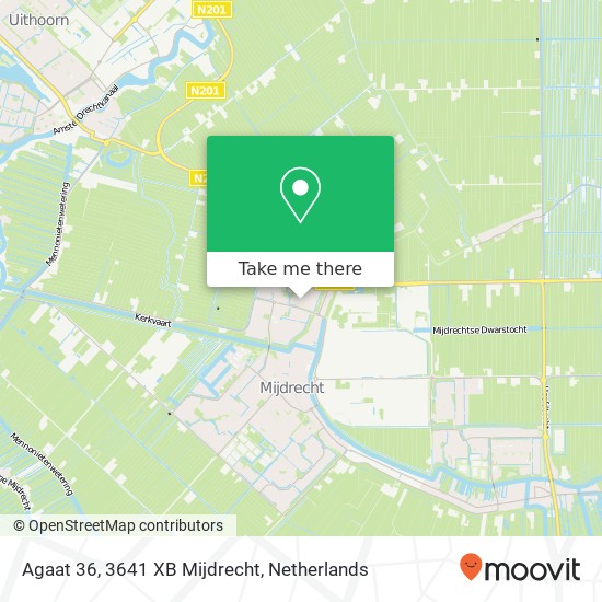 Agaat 36, 3641 XB Mijdrecht Karte