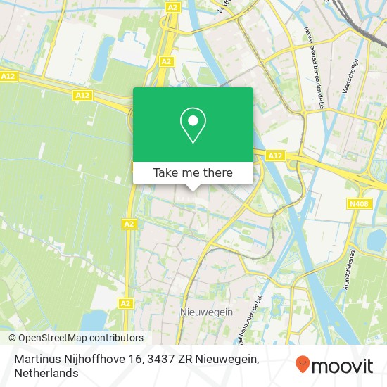 Martinus Nijhoffhove 16, 3437 ZR Nieuwegein map