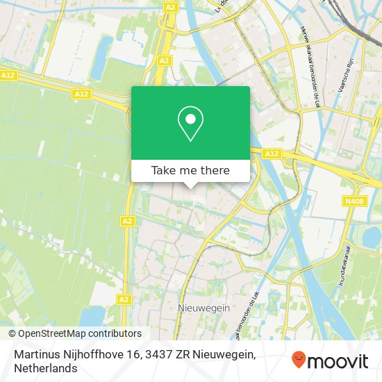 Martinus Nijhoffhove 16, 3437 ZR Nieuwegein Karte