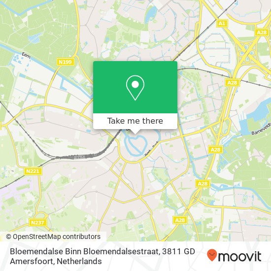 Bloemendalse Binn Bloemendalsestraat, 3811 GD Amersfoort map