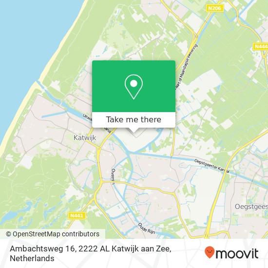 Ambachtsweg 16, 2222 AL Katwijk aan Zee map