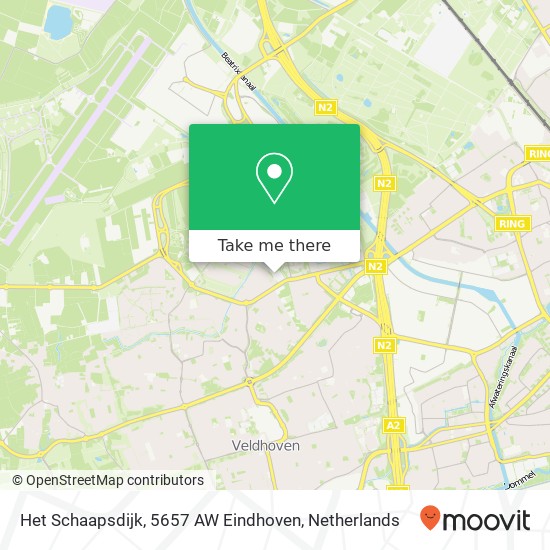 Het Schaapsdijk, 5657 AW Eindhoven Karte