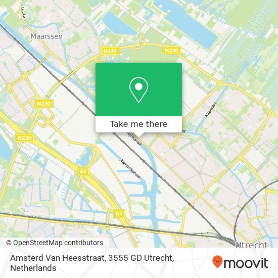 Amsterd Van Heesstraat, 3555 GD Utrecht map