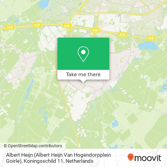 Albert Heijn (Albert Heijn Van Hogendorpplein Goirle), Koningsschild 11 map