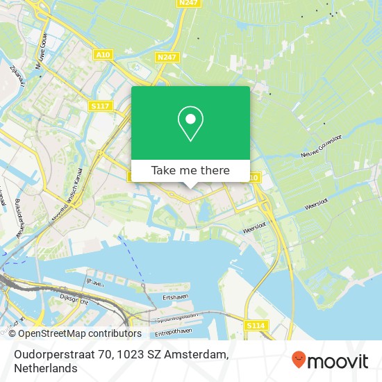Oudorperstraat 70, 1023 SZ Amsterdam map