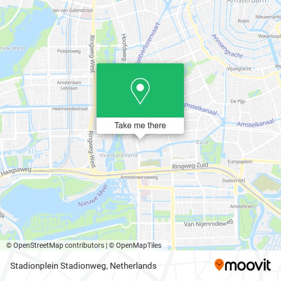Stadionplein Stadionweg map