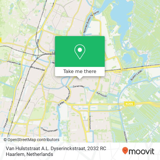 Van Hulststraat A.L. Dyserinckstraat, 2032 RC Haarlem map
