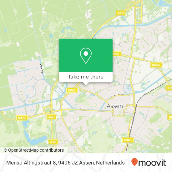 Menso Altingstraat 8, 9406 JZ Assen map
